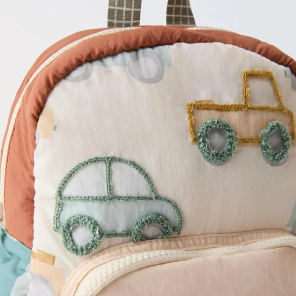 Car Embroidered Backpack