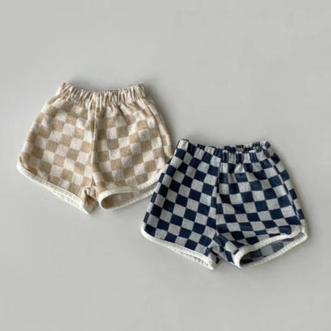 Checkered Cotton Shorts