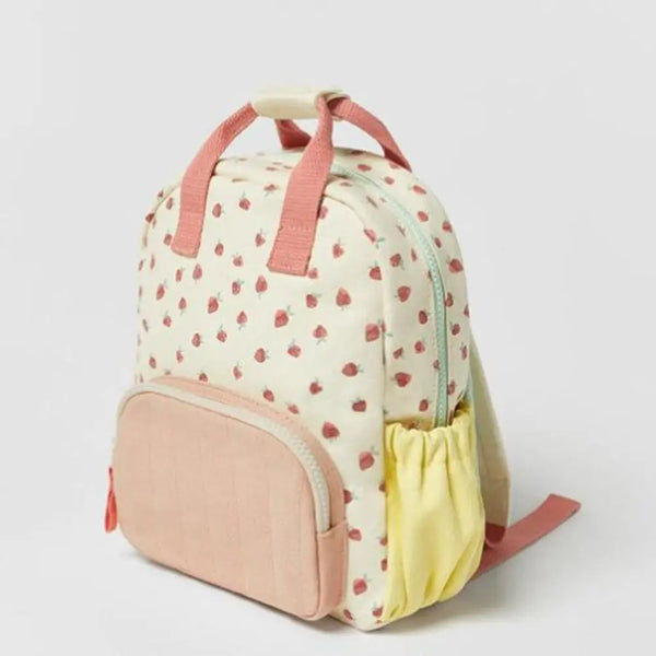 Embroidered Strawberry Backpack