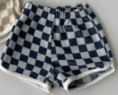 Checkered Cotton Shorts