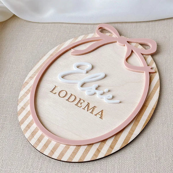 Custom Baby Name Plaque Girl Name Announcement Sign