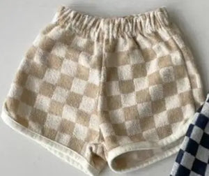 Checkered Cotton Shorts